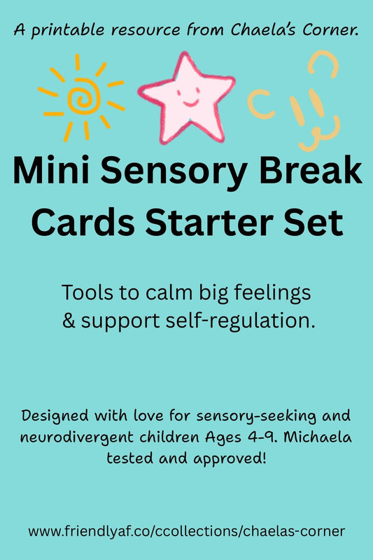 Introducing: Mini Sensory Break Cards (Michaela Approved!)